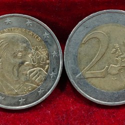 France 2 Euros 2016 - François Mitterrand Rare Bimetallic Coin #E-325