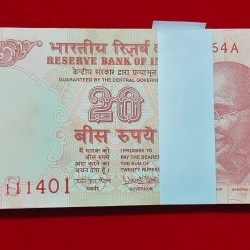 20 Rupee UNC Condition Packet 111401 to 111500