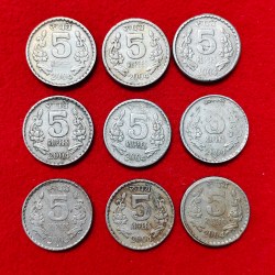 5 RUPEE 9 COIN SET OF 2004