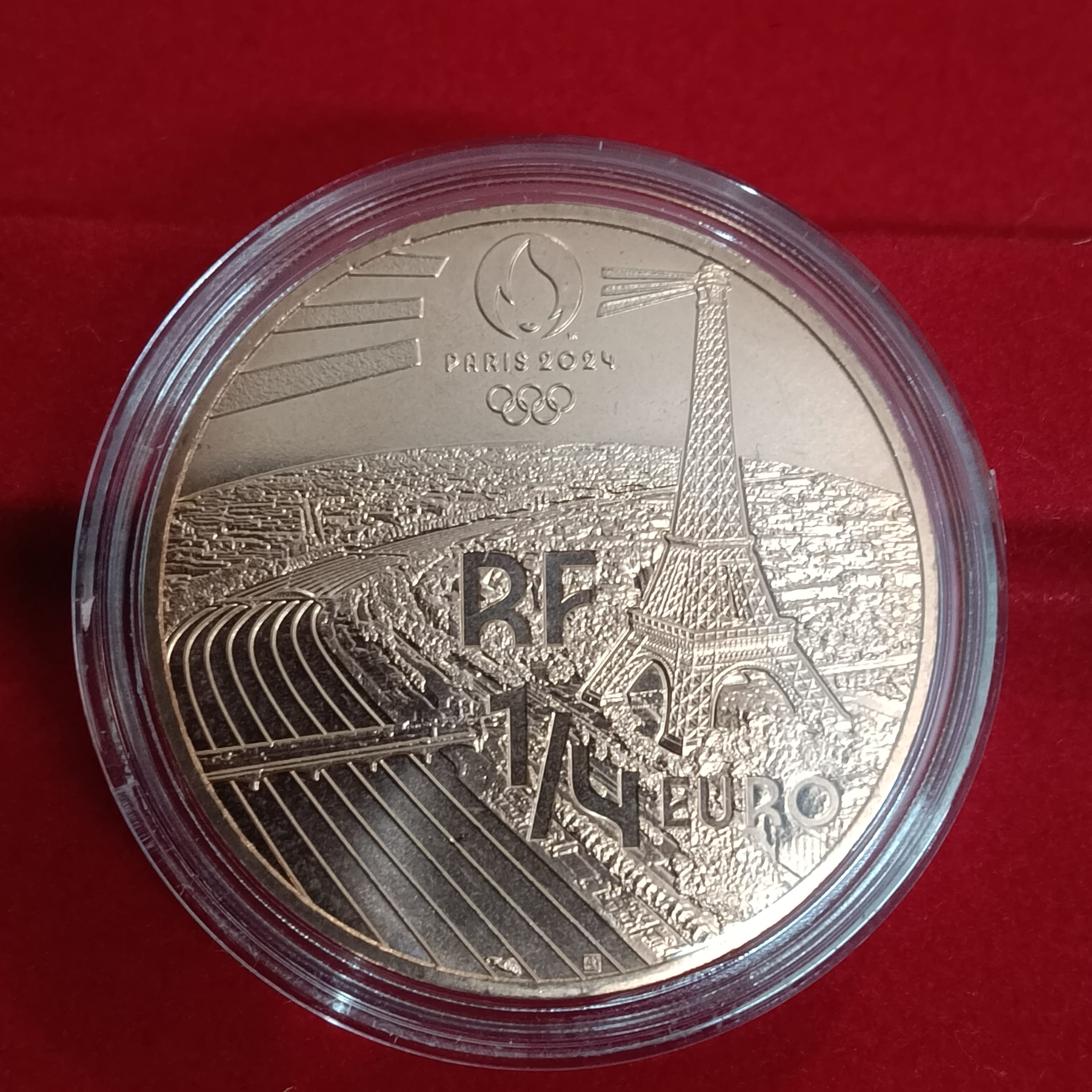 Rare Rare Rare Offical 1/4 Euro Golf Olympic Games Paris 2024 Proof Coin