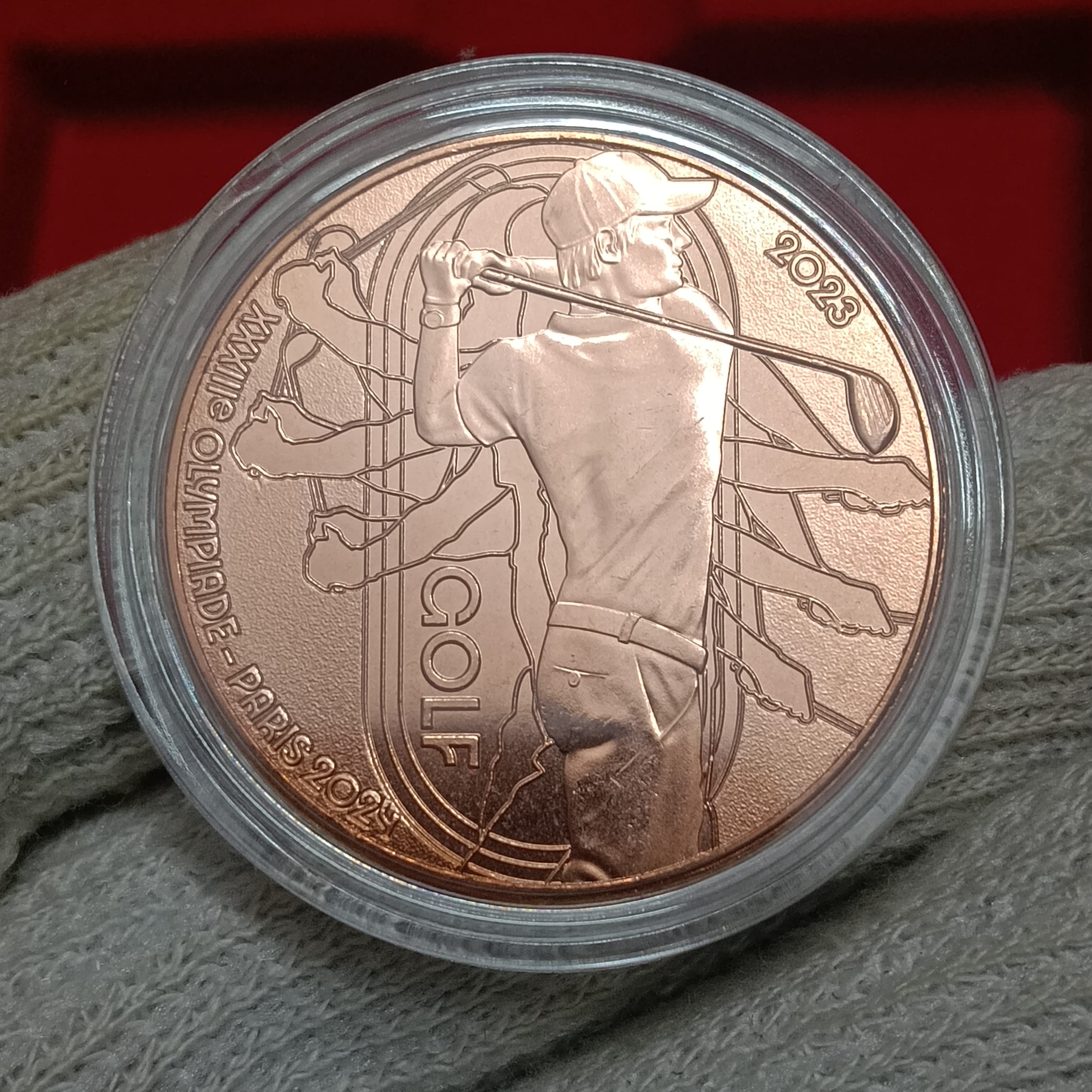 Rare Rare Rare Offical 1/4 Euro Golf Olympic Games Paris 2024 Proof Coin