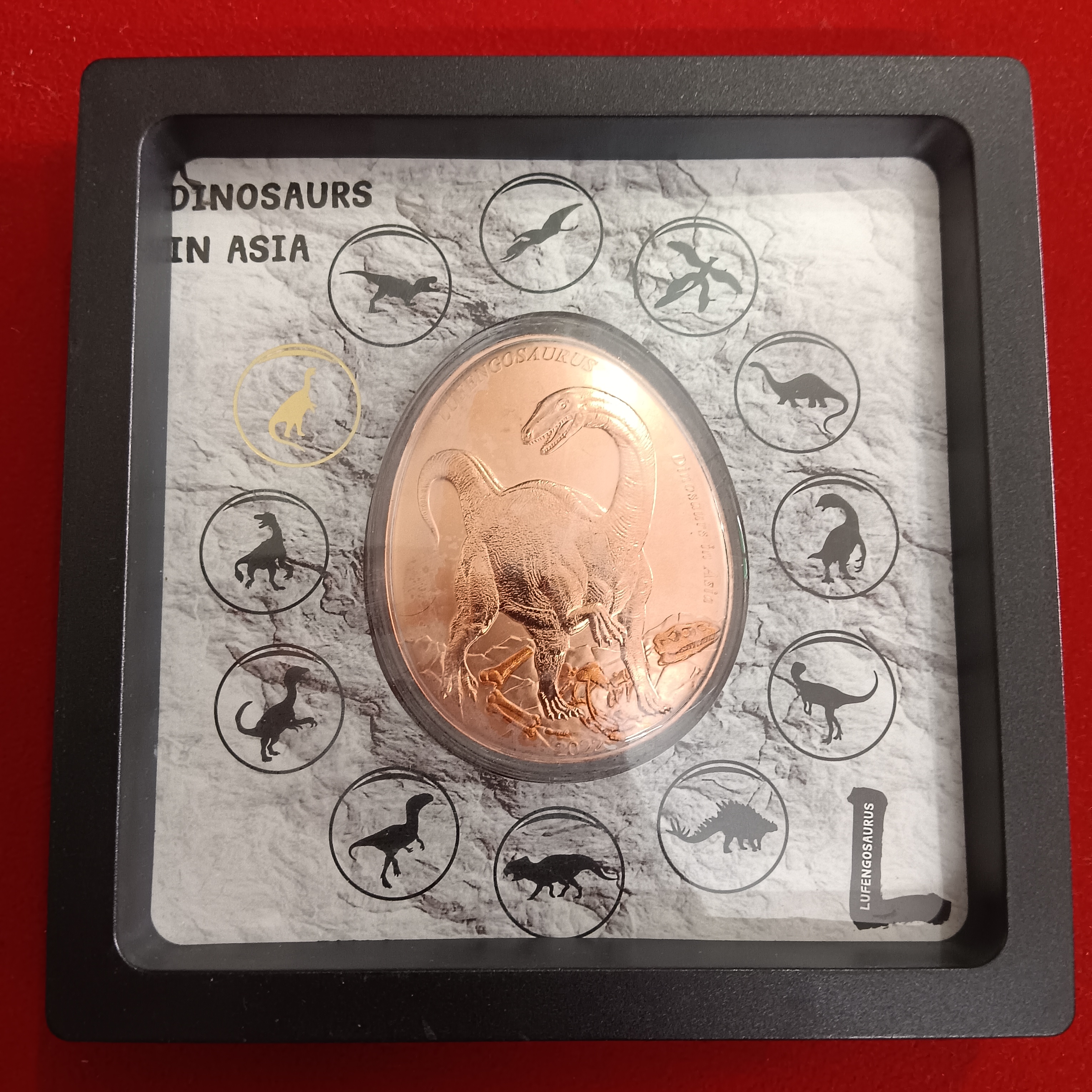 Dinosaurs In Asia Lufengosaurus Elizabeth 20 Cents Samoa Proof Coin 2022 Year