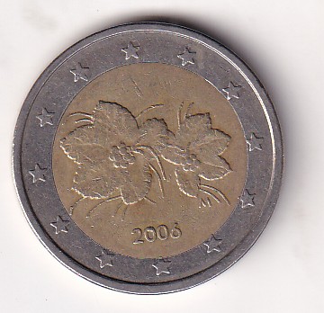 Finland 2 Euros 2006 - Cloudberry berries Rare Bimetallic Commemorative Coin #E-334