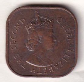 Malaya and British Borneo 1 Cent (Elizabeth II) 1961 Rare Unc Coin#E-358
