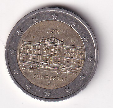 Germany 2 Euros (2019) Rare Bimetallic Commemorative Coin#E-350