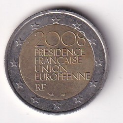 France 2 Euros (2008) Rare Bimetallic Commemorative Coin#E-353