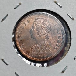 1/12 ANNA 1891 CALCUTTA MINT COIN VICTORIA EMPRESS