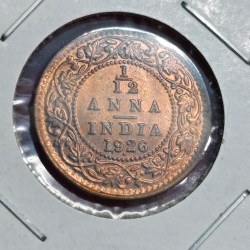 1/12 ANNA 1926 BOMBAY MINT COIN UNC CONDITION GEORGE V KING EMPEROR