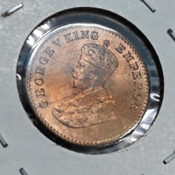Alternative view of 1/12 ANNA 1927 BOMBAY MINT COIN GEORGE V KING EMPEROR