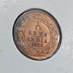 1/12 ANNA 1921 CALCUTTA MINT COIN GEORGE V KING EMPEROR