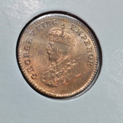 Alternative view of 1/12 ANNA 1921 CALCUTTA MINT COIN GEORGE V KING EMPEROR
