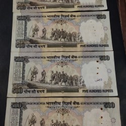 Alternative view of 500₹ c rangarajan ₹500 4th issue doctor C .randrajan & BIMAL JALAN very rare note 1995to1997& 1997 TO2003 Color Grey light blue & multicol