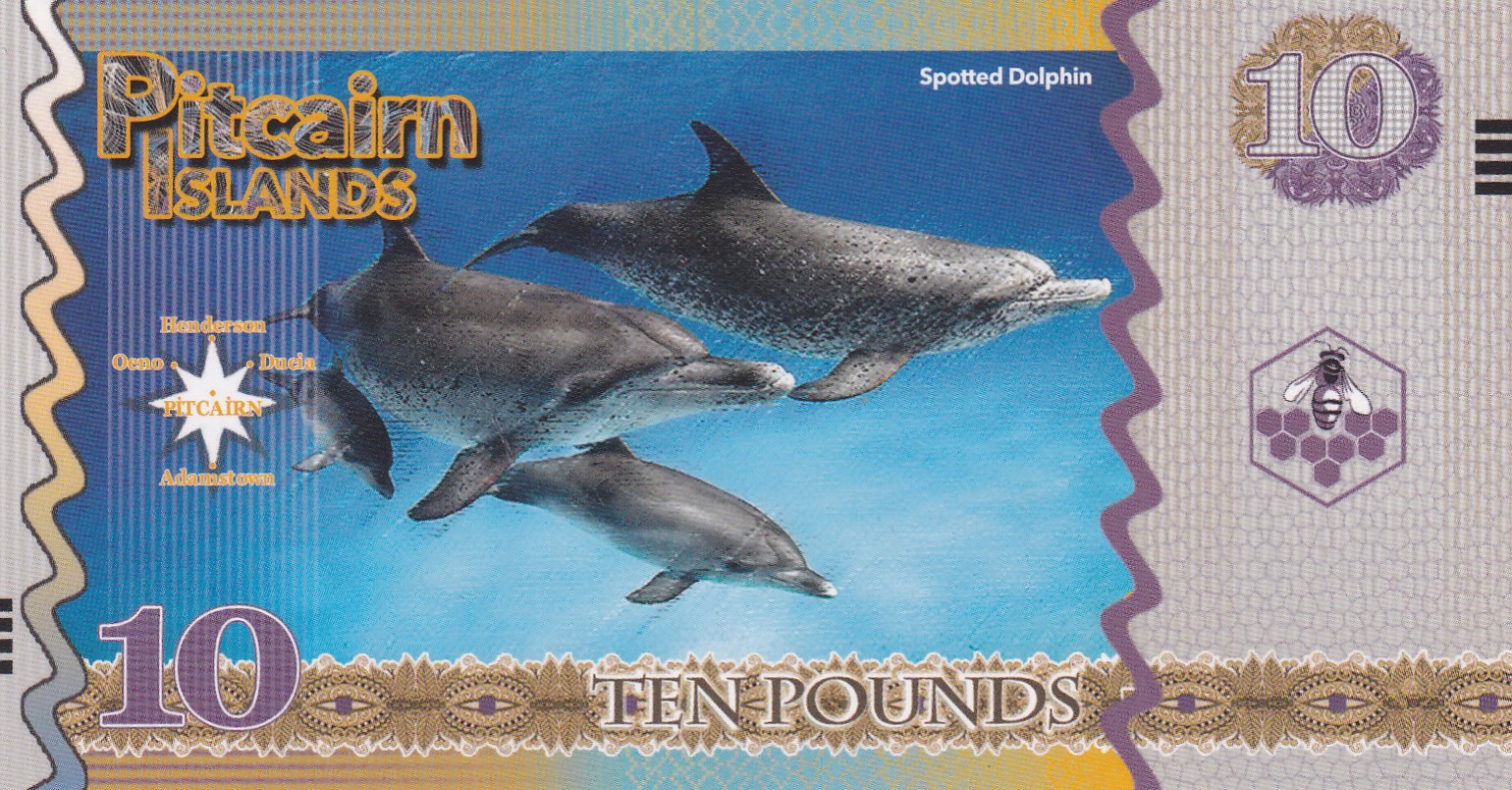 United Kingdom 10 Pounds - Elizabeth II Spotted Dolphin Rare Fantasy Note #B2