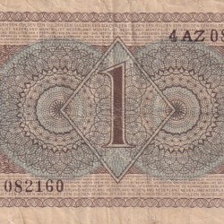 Alternative view of Netherlands 1 Gulden -(Juliana Coin note) 1949 Series Rare Note#B2