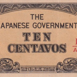 Philippines 10 Centavos (Japanese Government) Rare Unc Note#B2
