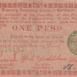 Philippines › Negros Oriental, 1 Peso (1943) Old Issue Rare Note #B2