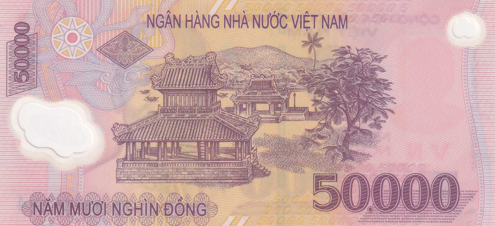 Vietnam 50 000 Đồng Rare UNC Polymer Note #B2 - Image 2