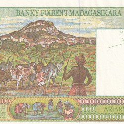 Alternative view of Madagascar 500 Francs Rare UNC Note #B2