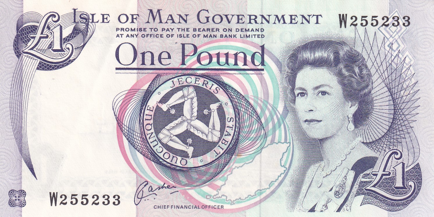 Isle of Man 1 Pound - Elizabeth II Rare UNC Note #B2