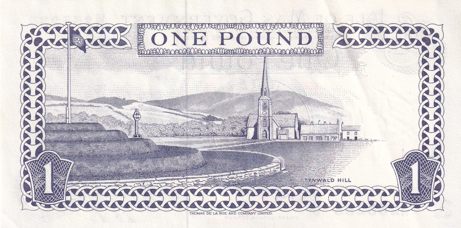 Isle of Man 1 Pound - Elizabeth II Rare UNC Note #B2
