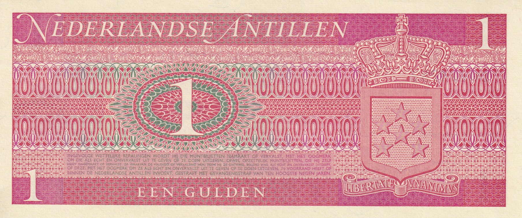 Netherlands Antilles 1 Gulden Muntbiljet Rare UNC Note #B2