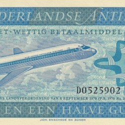 Netherlands › Dutch Caribbean 2½ Gulden Muntbiljet Rare UNC Note #B2