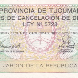 Argentina › Tucuman 1 Austral Rare UNC Note #B2