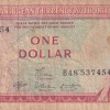 Eastern Caribbean States 1 Dollar Old Issue Rare Note #B2