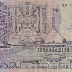 Alternative view of Australia 5 Dollars - Elizabeth II pale Rare Polymer﻿ Note #B2