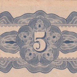 Alternative view of Philippines 5 Centavos (1942) Japanese Government Rare Polymer﻿ Note #B2