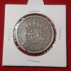 PORTUGUES Rare Coin 6 Escudos ESTADO DA INDIA Nickel Coin