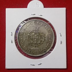 Alternative view of PORTUGUES Rare Coin 6 Escudos ESTADO DA INDIA Nickel Coin