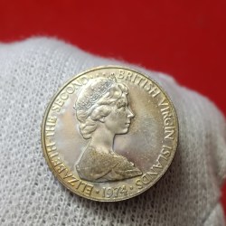Alternative view of Elizabeth The Second Islands 25 Cents 1974 Proof Coin
