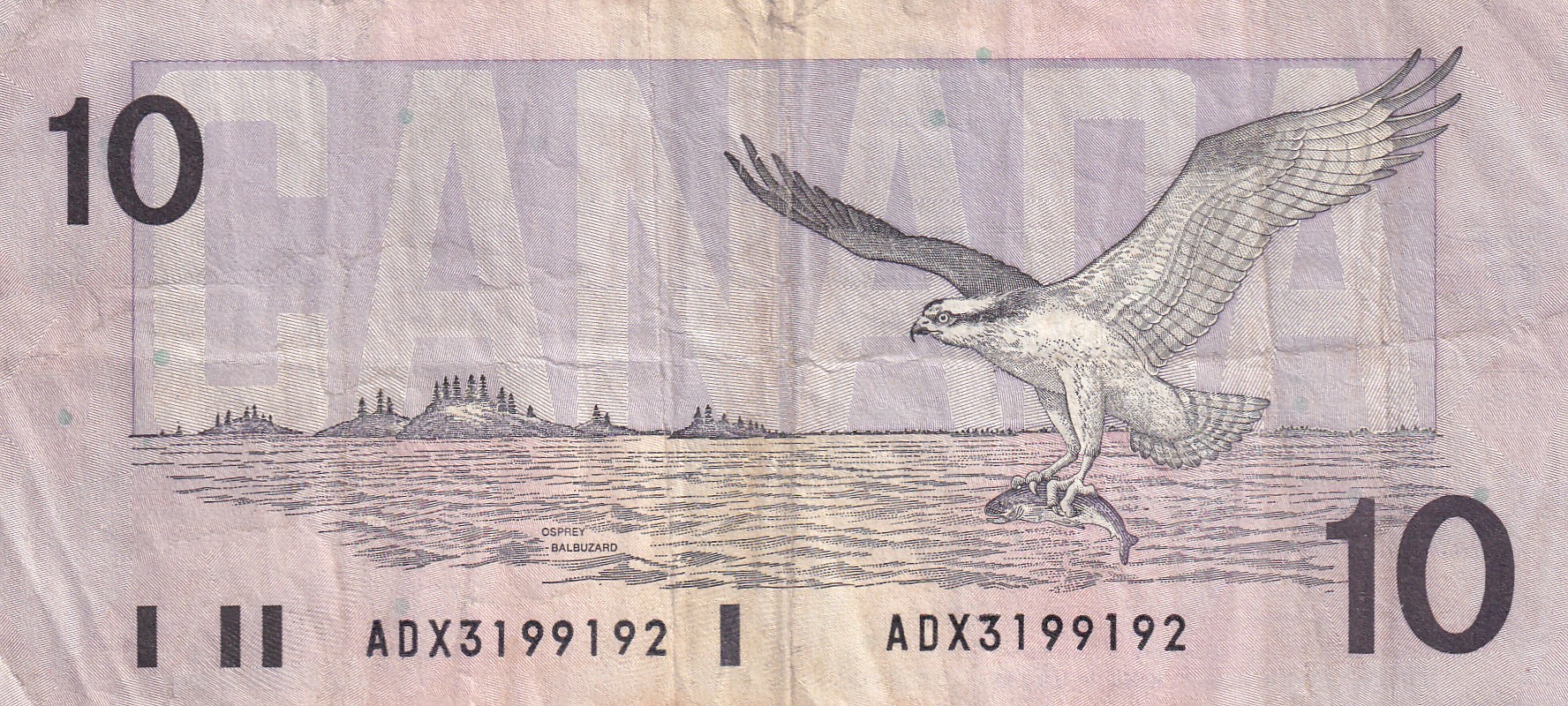 Canada 10 Dollars Rare Note #B2