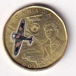 Canada 1 Dollar (Elsie MacGill,) 2023 Rare Coloured Coin #E-369