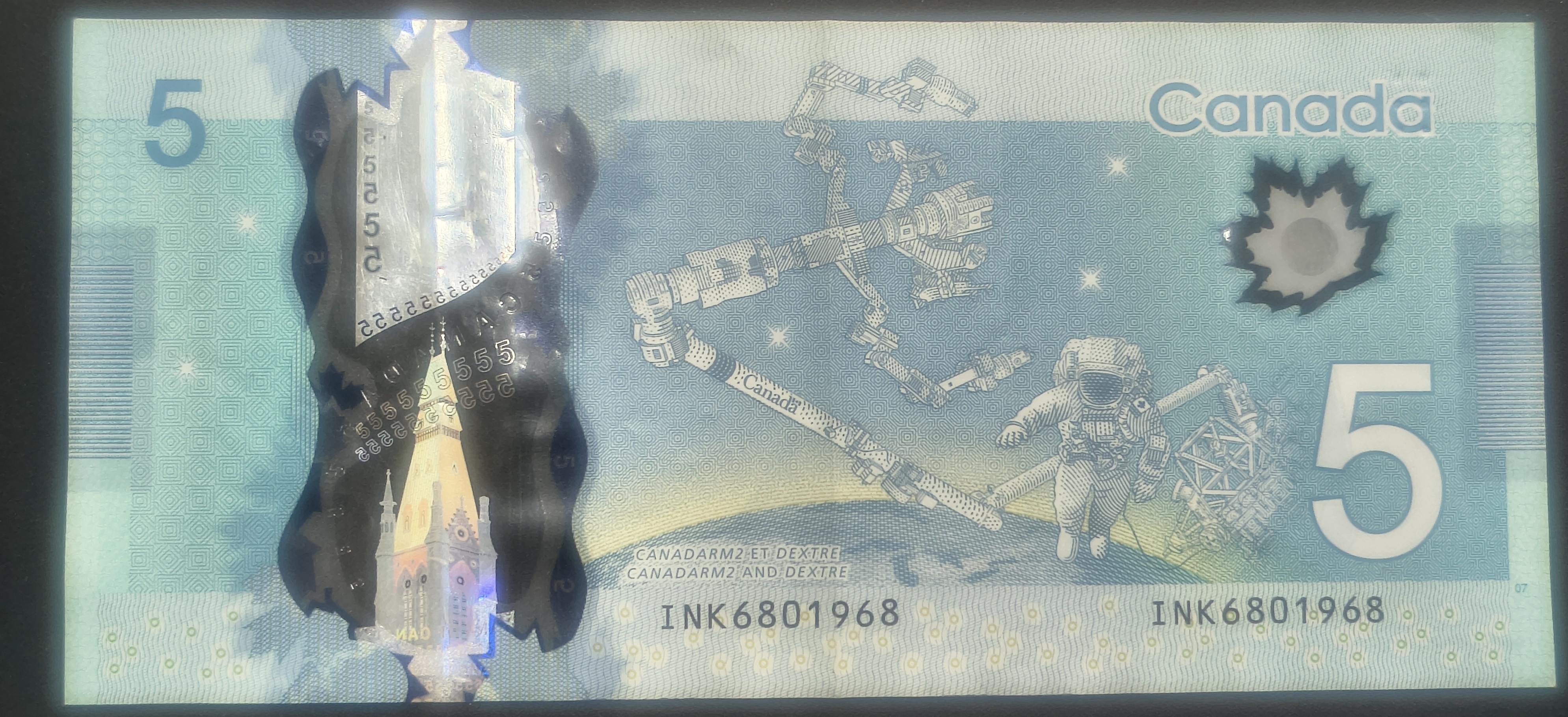 Canada 5 Dollar Rare Polymer Note #B2