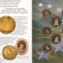 Alternative view of UNITED KINGDOM SCOTLAND EURO PATTERN 2002 RARE (8 COIN SET ) WITH BEAUTIFUL FOLDER