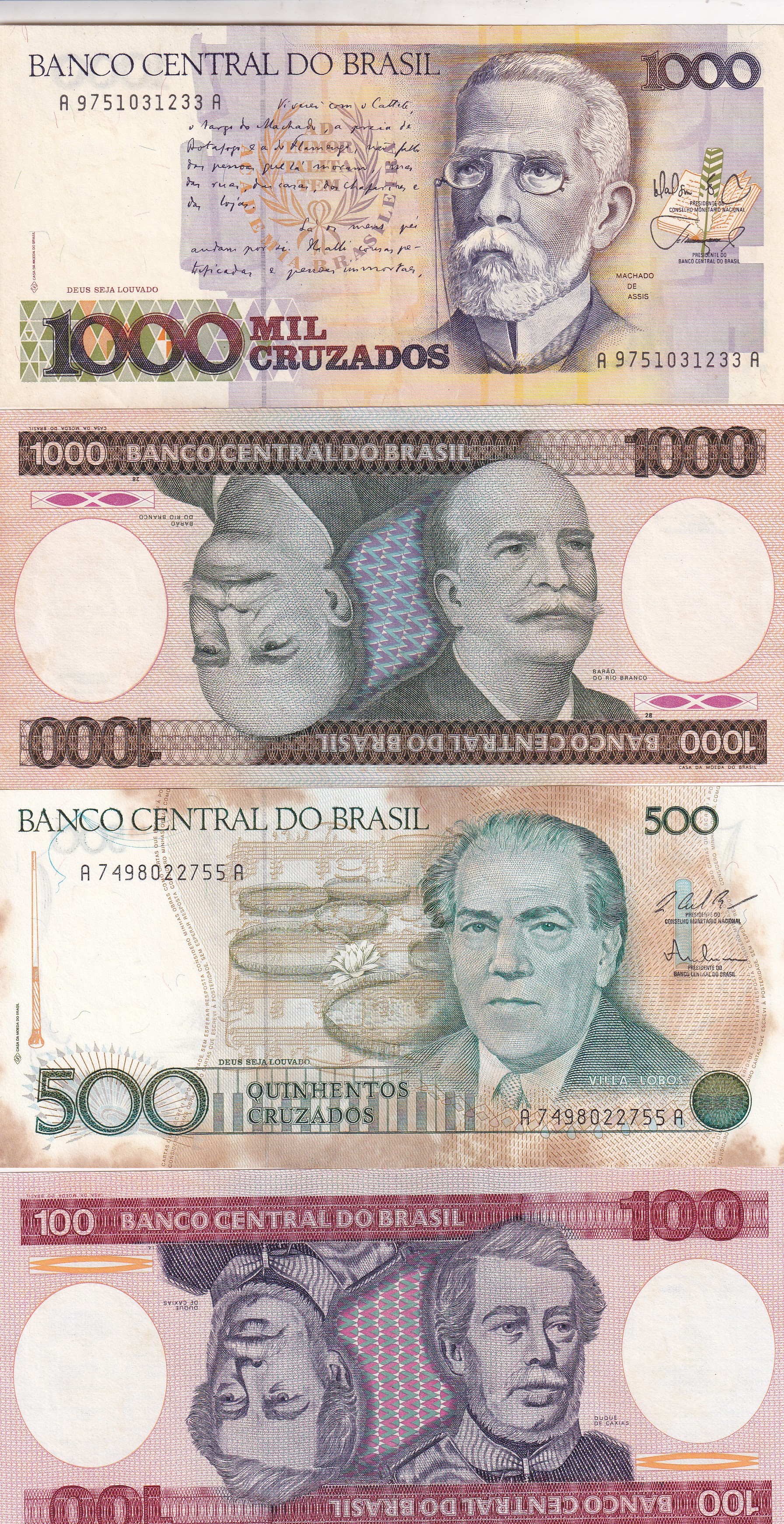 Brazil 12 Different (12 Pcs) Note Set #!3