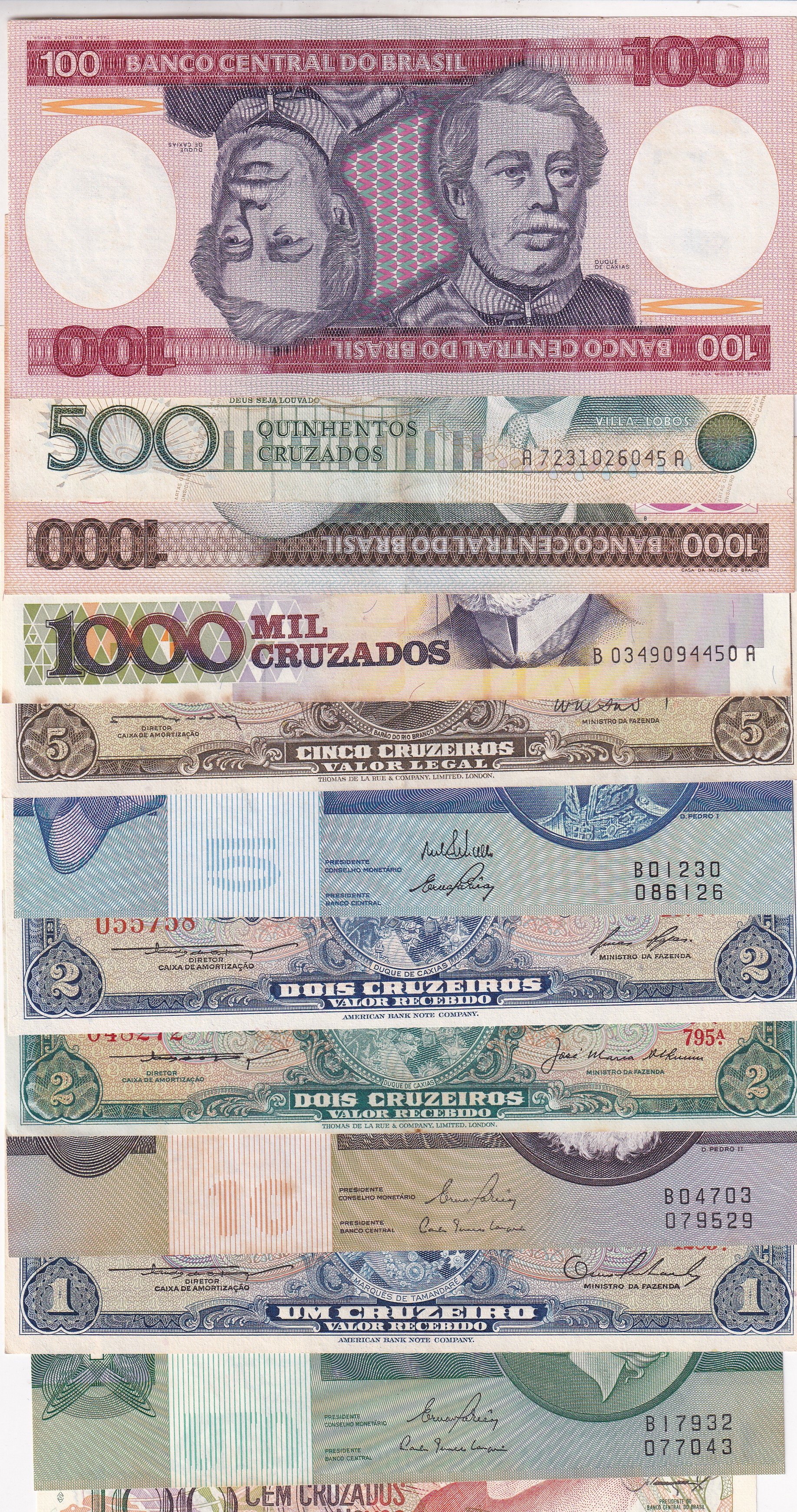 Brazil 12 Different (12 Pcs) Note Set #!4