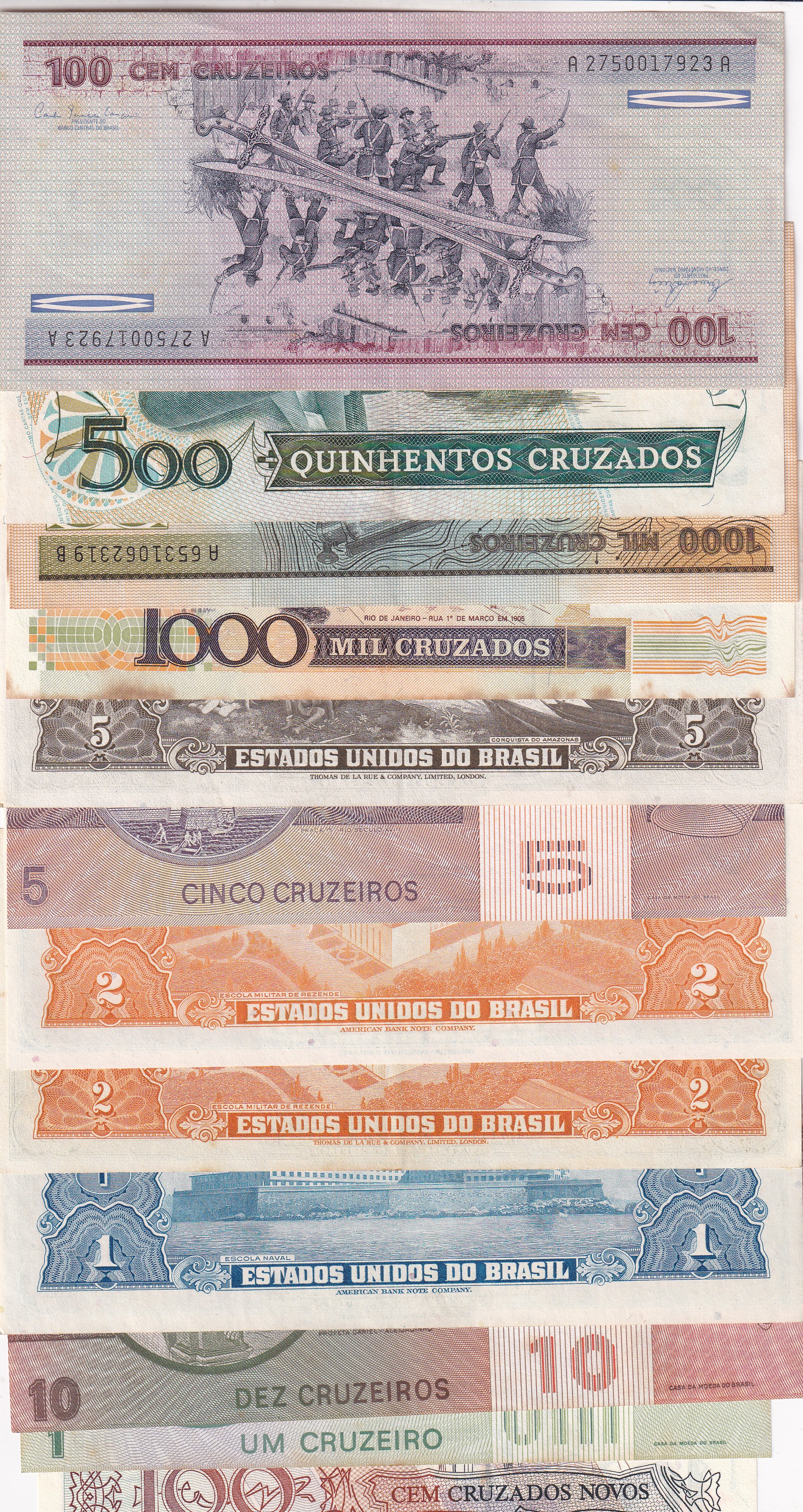 Brazil 12 Different (12 Pcs) Note Set #!4