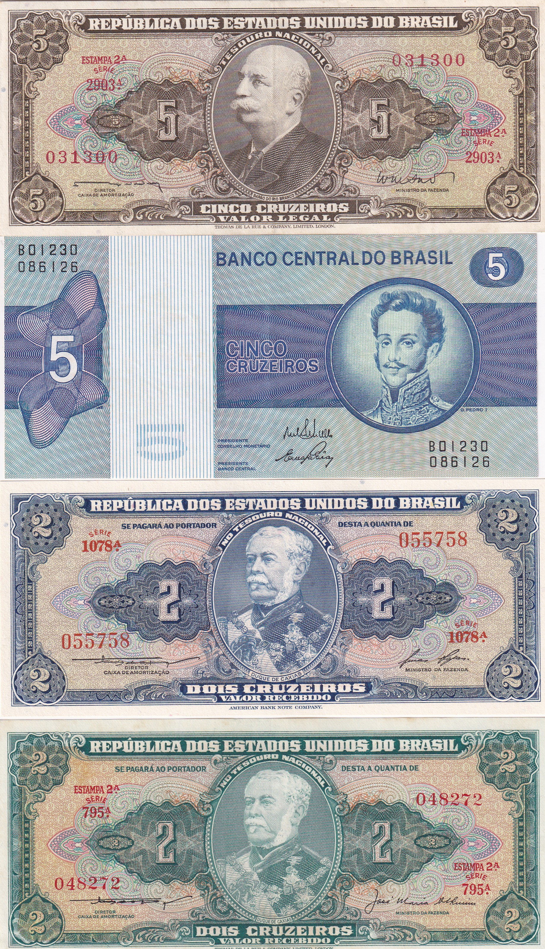 Brazil 12 Different (12 Pcs) Note Set #!4