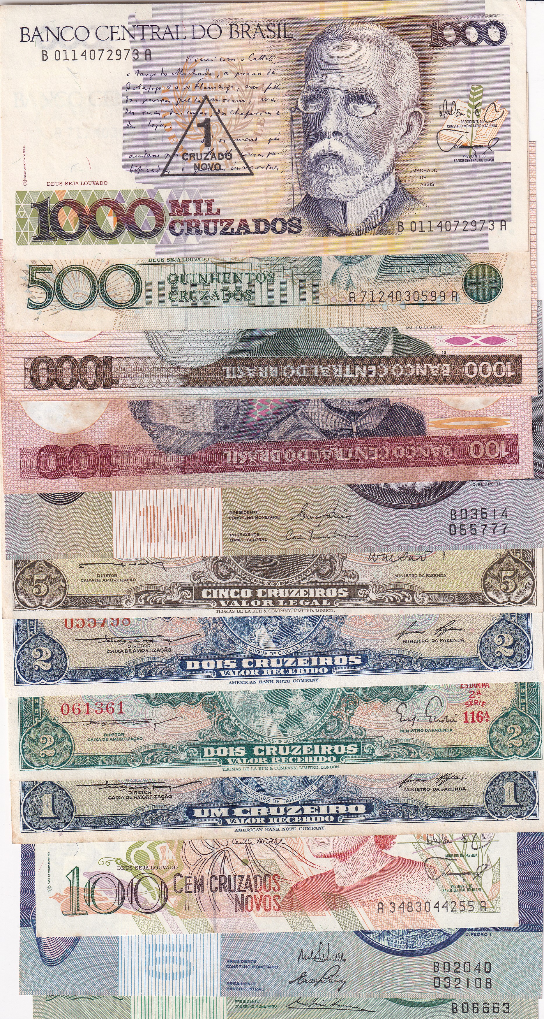 Brazil 12 Different (12 Pcs) Note Set #!6