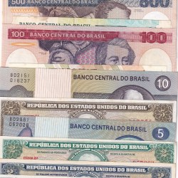 Brazil 15 Different (15 Pcs) Note Set #!5