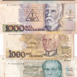 Alternative view of Brazil 15 Different (15 Pcs) Note Set #!5