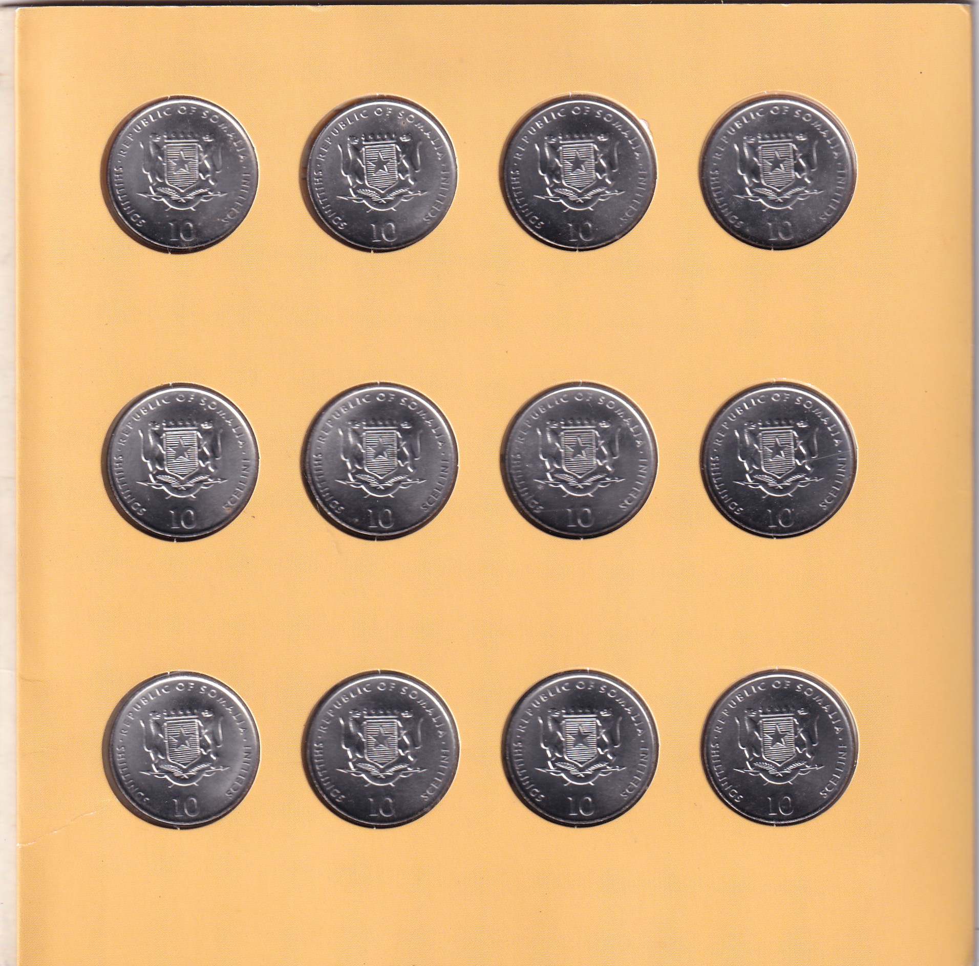 Somalia 12 Different 10 Shilling Lunar Series 2000 The 12 Chinese Zodiac Signs Mint Condition in Blister Pack