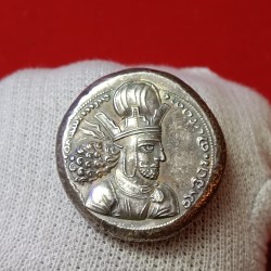 Drachm Shapur - Sasanain Empire Drachm 1/12 Dinar Copper Nickel (224 AD-651 AD)