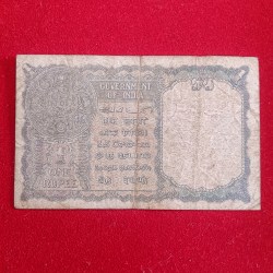 Alternative view of Ex Rare George Vi One Rupee Burma Issue Note 1940 Year Governor CE Jones Fine Condition British of India sku 54