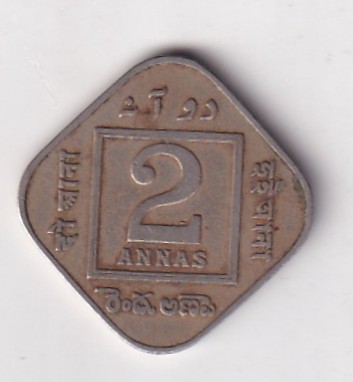 British-India 2 Annas 1919 (George V ) Rare Coin #k-9
