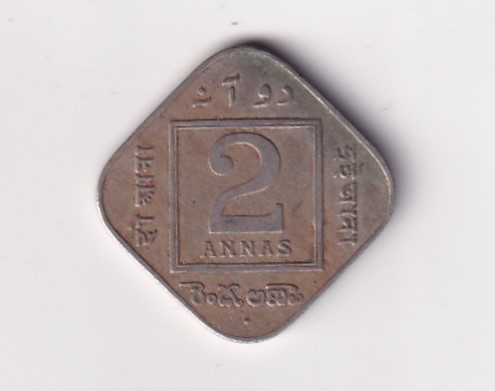 2 Anna 1936 George V Bombay Mint Rare Coin #K-17