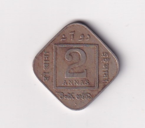 2 Anna 1936 George V Bombay Mint Rare Coin #K-19